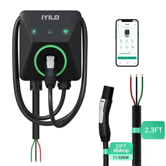 IYILO Level 2 EV Charger NACS (J3400)Hardwired – 48A