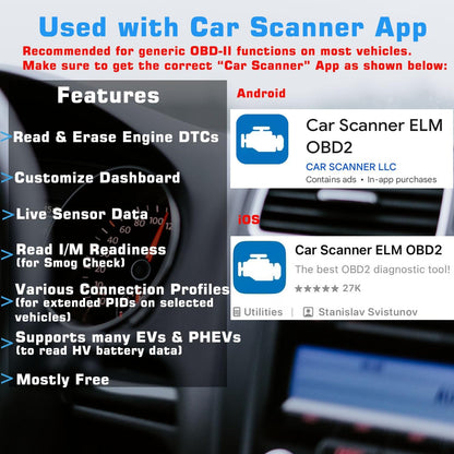 Veepeak OBD II Scanner for iOS & Android